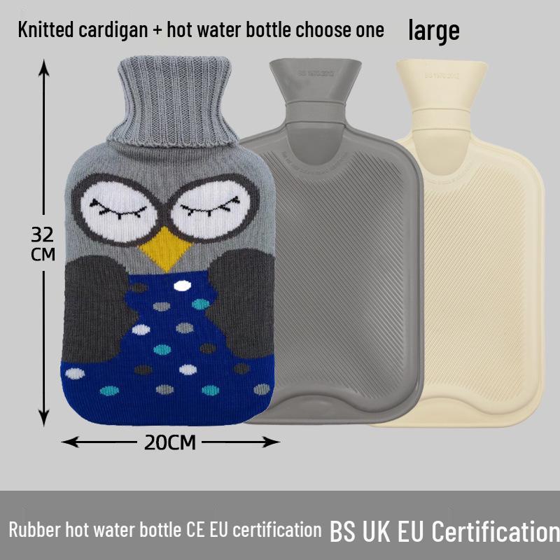 Explosion-Proof Hot Water Bottle: Rubber Design for Stomach and Feet, Long-Lasting Warmth