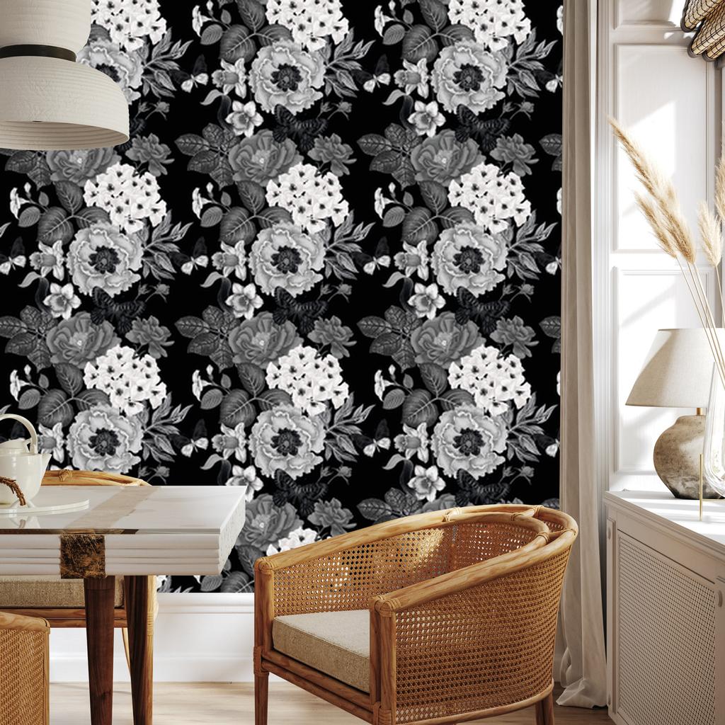 Vintage Peonies Wallpaper for Living Room and Bedroom 50x1000