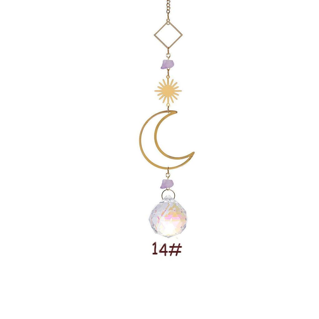 Suncatcher Crystal Wind Chimes Light Catcher Rainbow Prism Maker Chakra Crystal Hanging Pendant Window Home Garden Decoration