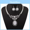 Этнический стиль, имитация драгоценных камней, женский набор из колье и серег, для мужчин и женщин