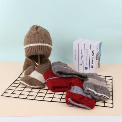 Флисовая шапка, шарф, интегрированная вязаная шапка, защита ушей для мамы, головной убор, велосипедный термозащитный воротник, женщины