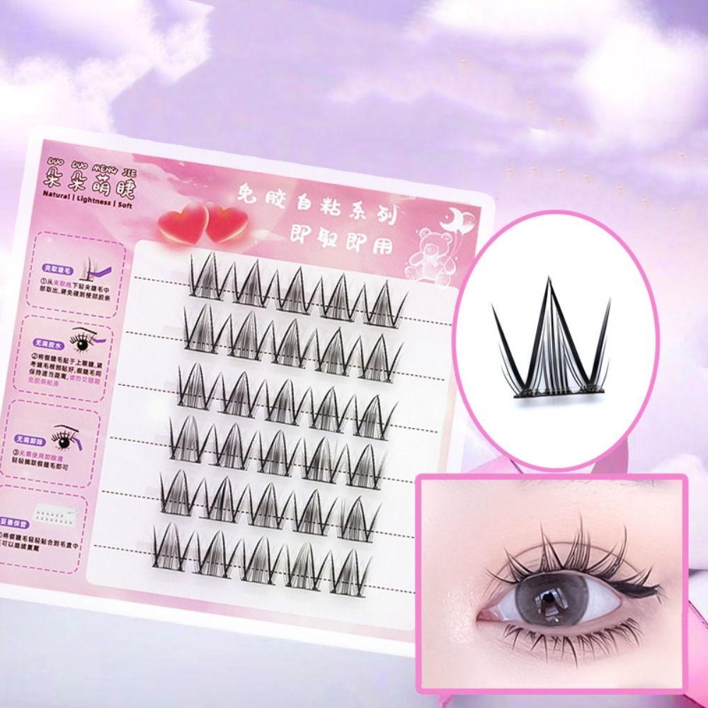 Soft Glue-Free Fake Lashes Long Lasting Eyelashes Extension Ladies Girls