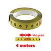 Self-Adhesive Metal Tape Measure Steel Material Workbench Ruler Adhesive Backed Tape Ruler
