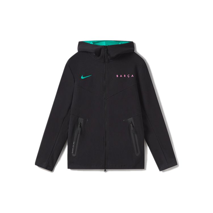 Nike Мужская куртка Tech Pack Barcelona с капюшоном на молнии во всю длину, черная CK8587-010