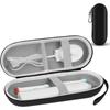 Waterproof Portable Electric Toothbrush Box Case with Secure Elastic Straps Breathable Mesh EVA Protective Holder Storage Box for Travel Storage