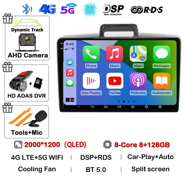 Android 14 Carplay Auto Car Radio For Toyota Corolla Axio 2 Fielder 3 E160 2012-2021 Navigation GPS Multimedia Player 360 Camera