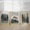 3pcs Mountain Nature Abstract Landscape Poster Modern Minimal Wall Decor Painting Wall Art Poster for Living Room Bedroom Decor