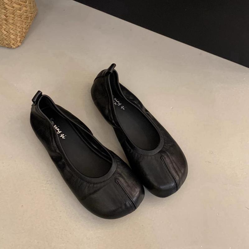 Модная SUOJIALUN 2025 Осень Новая Женская Обувь на Плоской Подошве Модный Круглый Носок Мелкие Слипоны Женские Повседневные Одинарные Туфли Мягкий Плоский Каблук Балетки