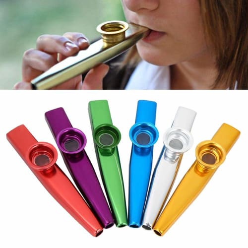 Vbestlife 6-Piece Kazoo Musical Instrument, Easy to Learn, Portable, Colorful, with Replacement Films, for Accompaniment