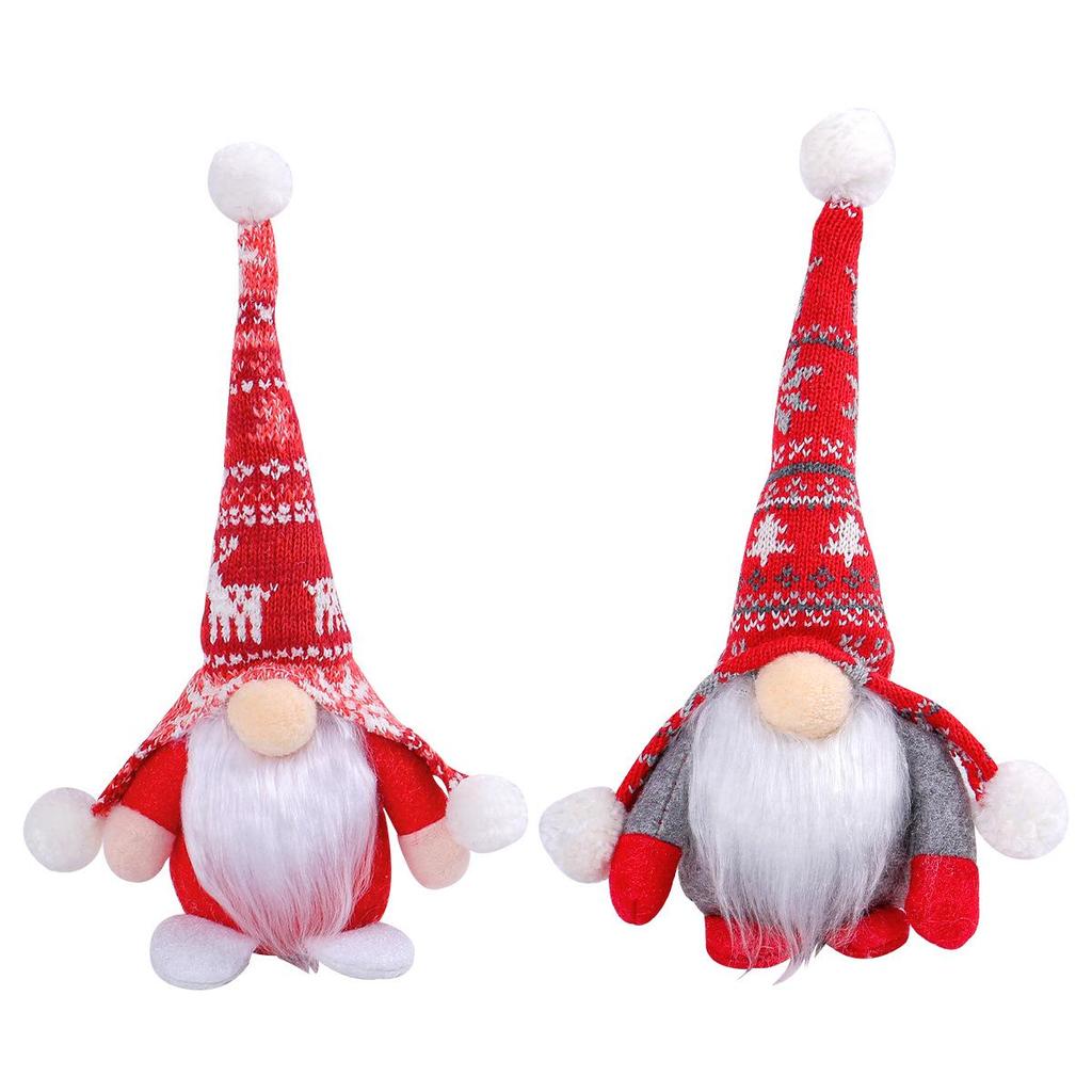 Кукла Санта Клауса Без лица Настольное украшение - Стоячая поза Рождественское украшение