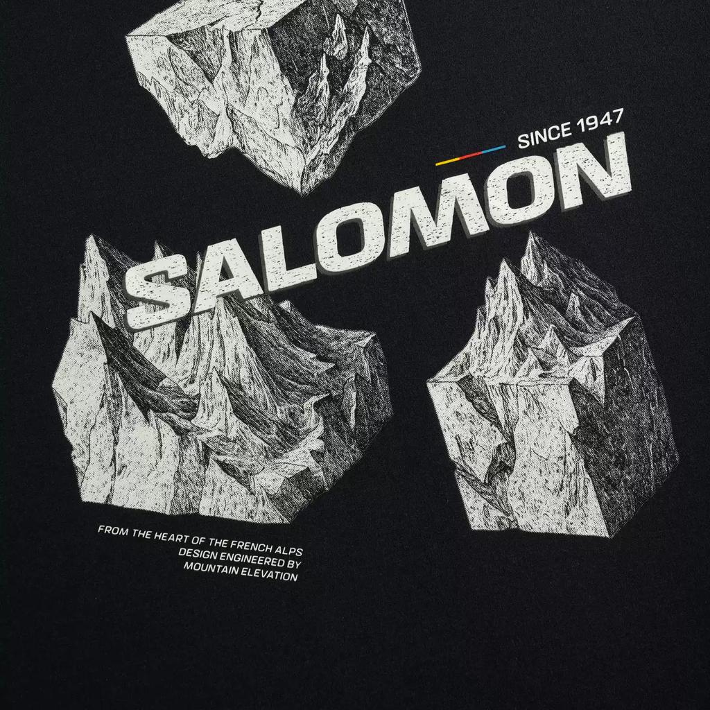 SALOMON Однотонная Удобная Мягкая Повседневная Свободная Дышащая Повседневная Футболка с Круглым Вырезом с Коротким Рукавом Мужские Топы LD0008800