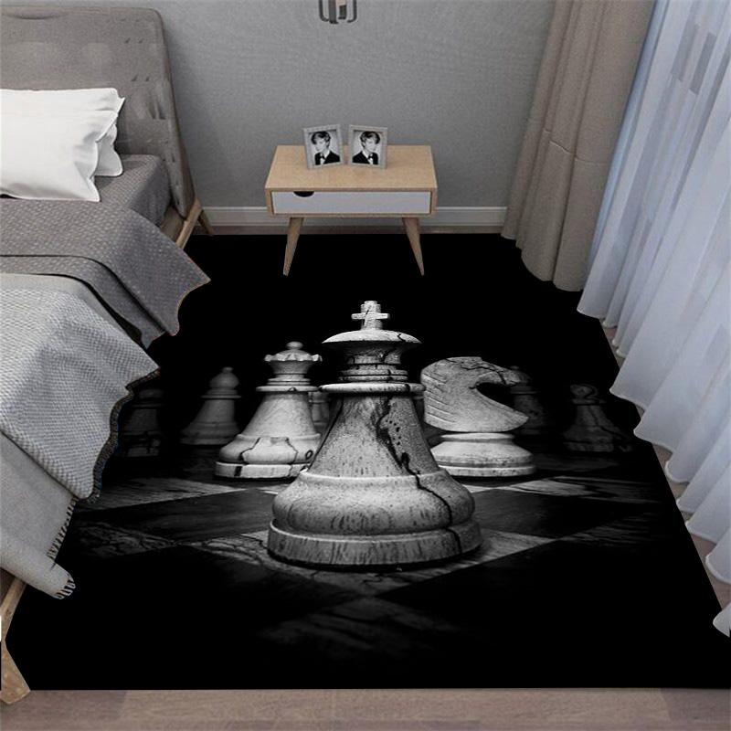 Интеллектуальная игра Шахматы Печатный Ковер Король Королева Ладья Слон Конь Пешка Гостиная Диван Сетка Напольный Коврик ковры