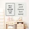 Modern Hi MTV, Welcome To My Crib Quotes Wall Art Prints Gaming Canvas Painting Poster Pictures For Living Room Home Decoration