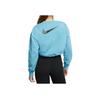 Nike Спортивная одежда Swoosh French Terry Crew Logo Print Short Sleeve Hoody Women sweatshirt Blue CJ3766-424
