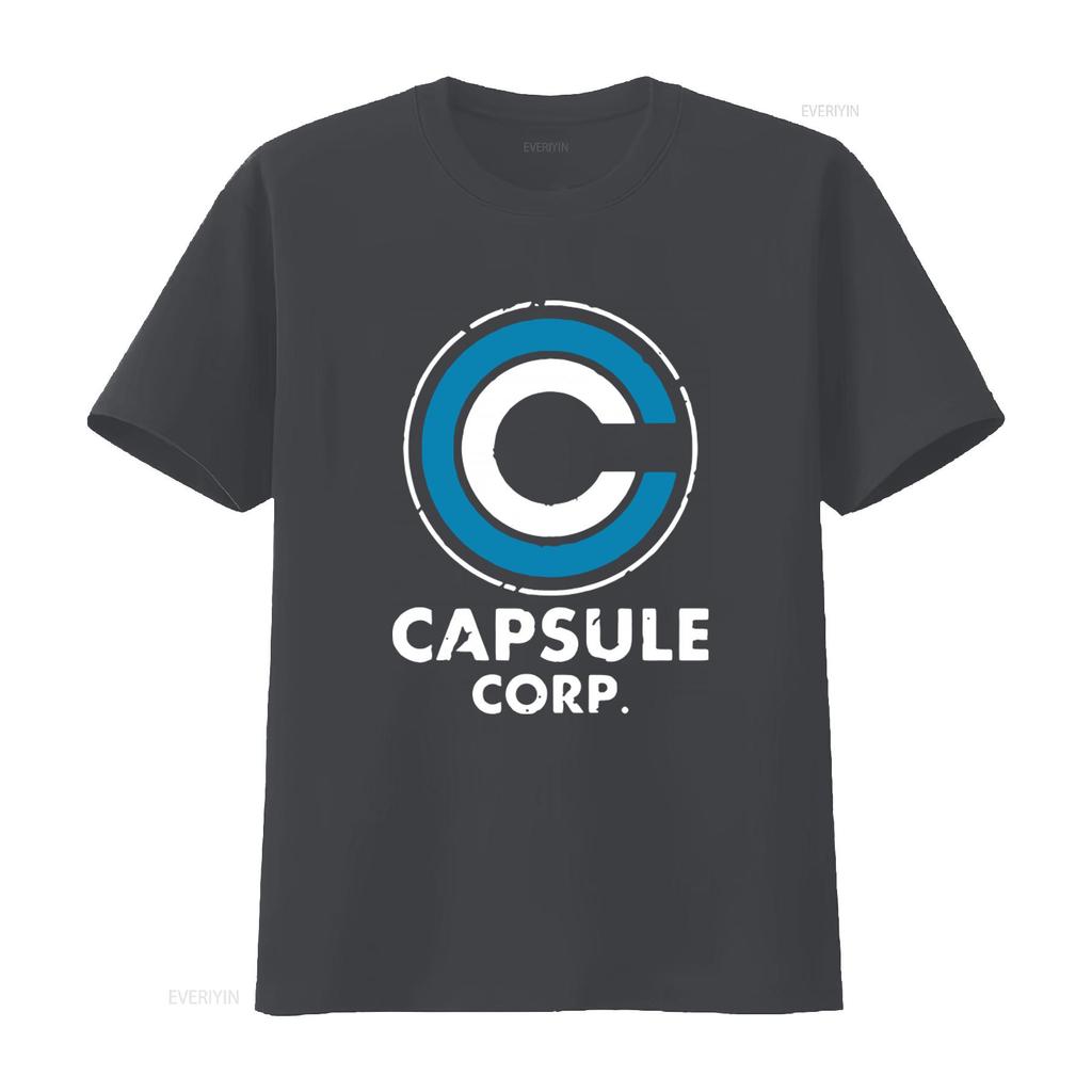 Mens Dark Grey Capsule Corp Dragon T Shirt S to 5XL Cool Design vintage Washed Casual Stretched Comfortable streetwear graphic