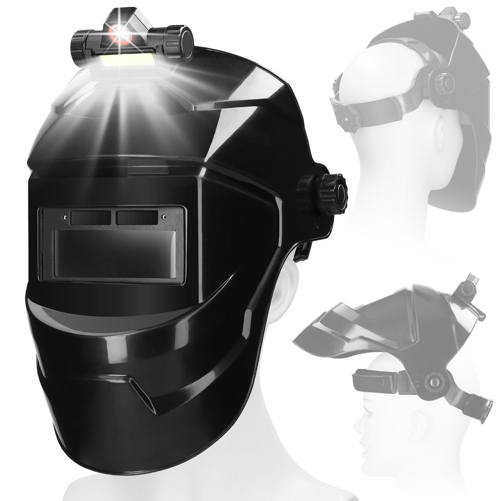 Automatic Dimming Welding Facemask Large View True Color Auto Darkening Welding Facemask 130 celsius High Temperature
