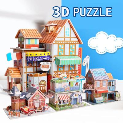 Детский 3D стерео пазл Мультяшный дом Замок Модель здания Сделай сам Ручная работа Раннее обучение Развивающие игрушки Подарок для детей