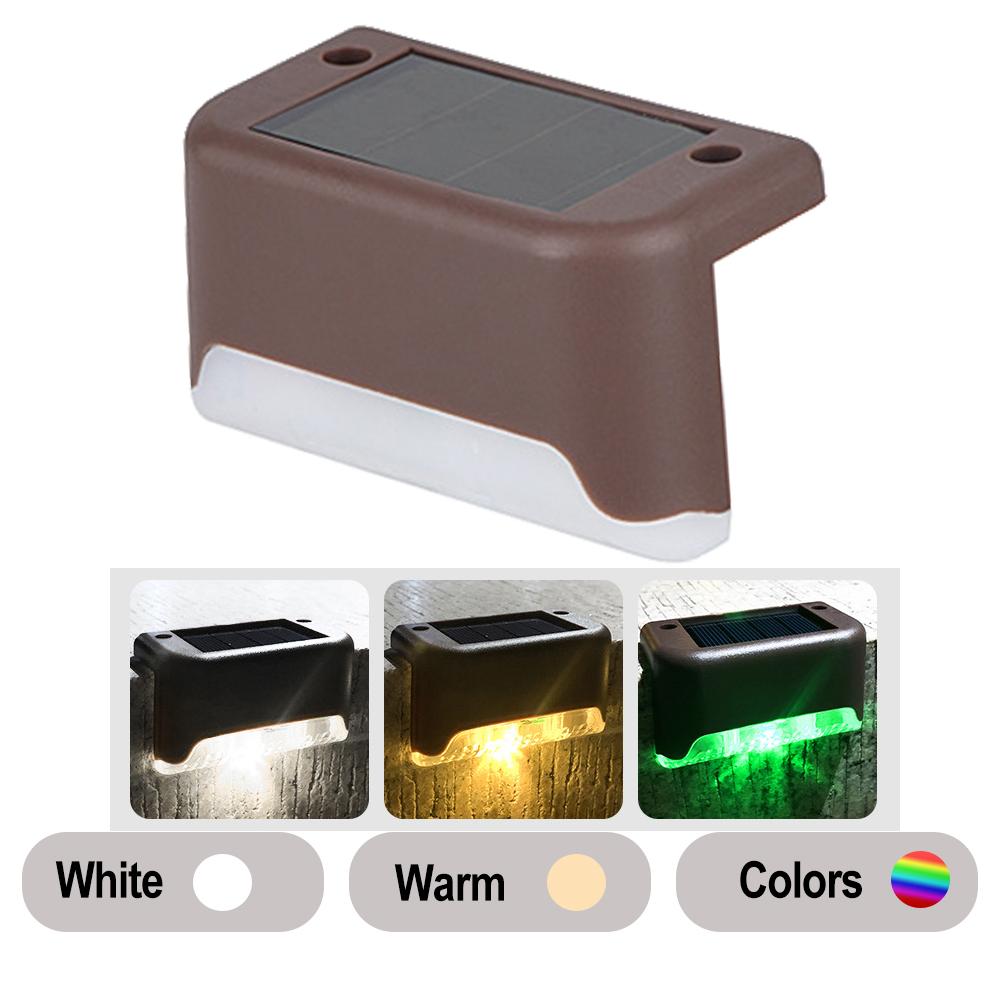 8 шт., уличная лестница, солнечный светильник, водонепроницаемый садовый шаг, светодиодная лампа, забор, дорожка, двор, патио, декор для балкона, освещение лужайки, белый теплый свет