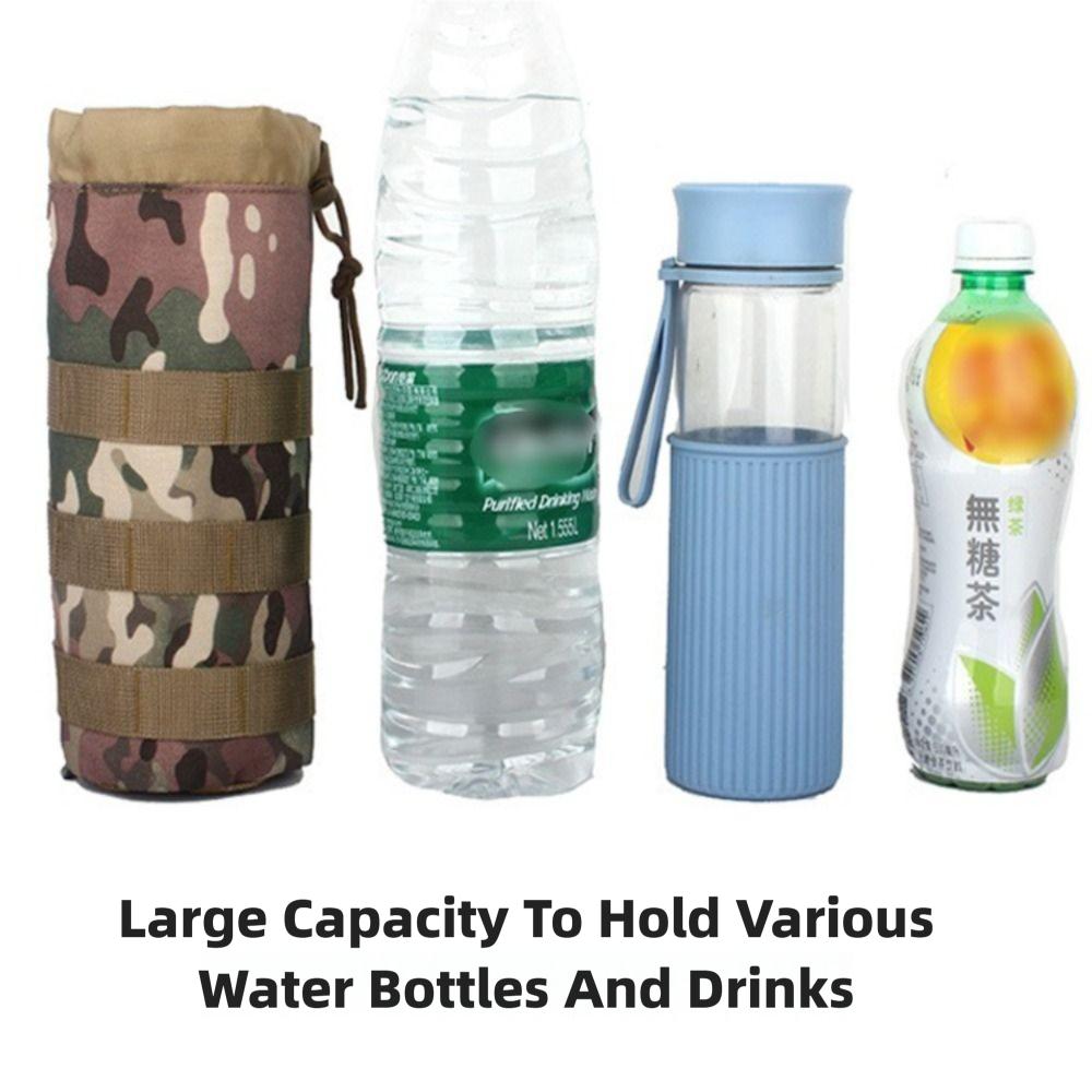 Drawstring Camouflage Kettle Carrier Adjustable Bottle Bag Sports Water Bottles Pouch Outdoor