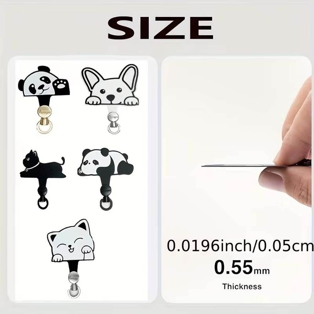 Safety Connecter Phone Tether Tab Cartoon Panda Cellphone Lanyard Patch  Hanging Rope