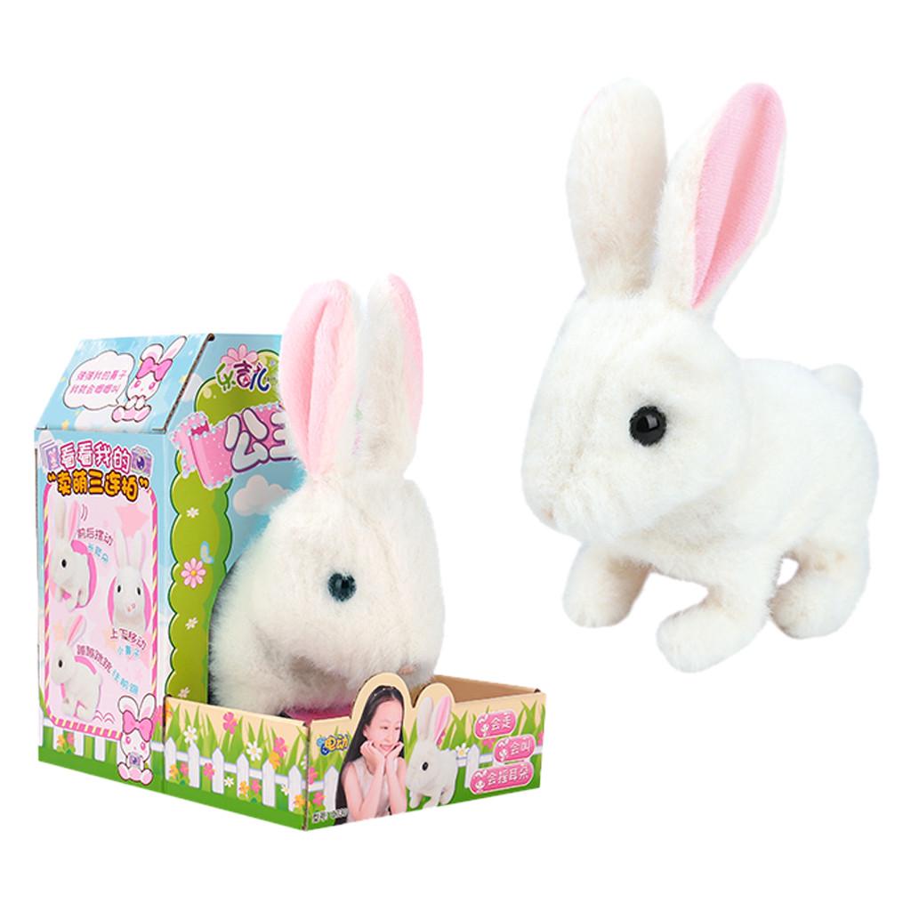 Cute Walking Pet Electric Toy Soft Gift Plush Rabbit For Kids