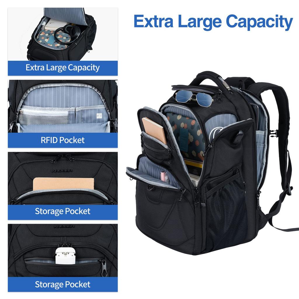 Computer Backpack Large Capacity Multi-Function Usb Backpack Business Laptop Travel Computer Bag Male