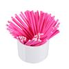 100 Pcs/Set Colorful Lollipop Sticks Cake Pop Sticks for Candy Chocolate 10cm Pink