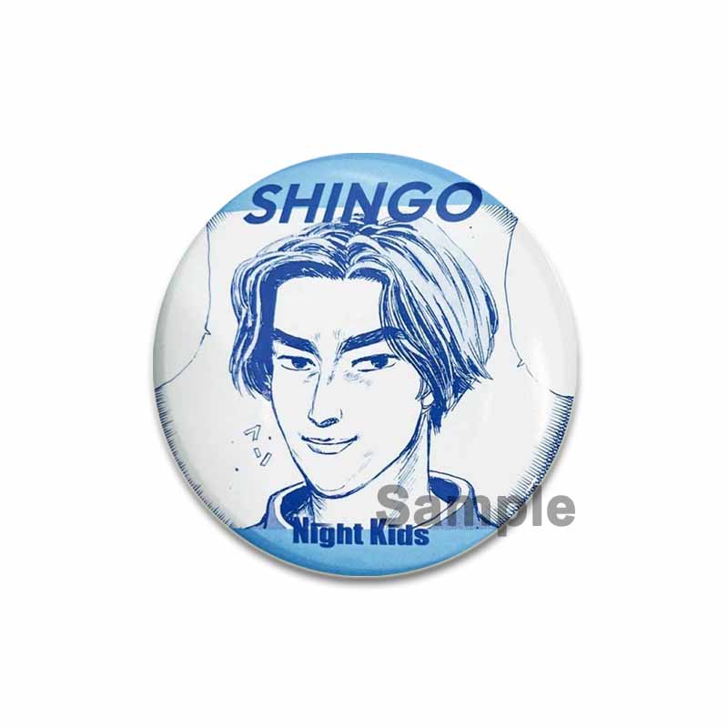 32/44/58MM Initial D Anime Enamel Pins for Clothes Bag Decor Round Cartoon Brooches On Backpack Racing Badge Jewelry Gift Accessory