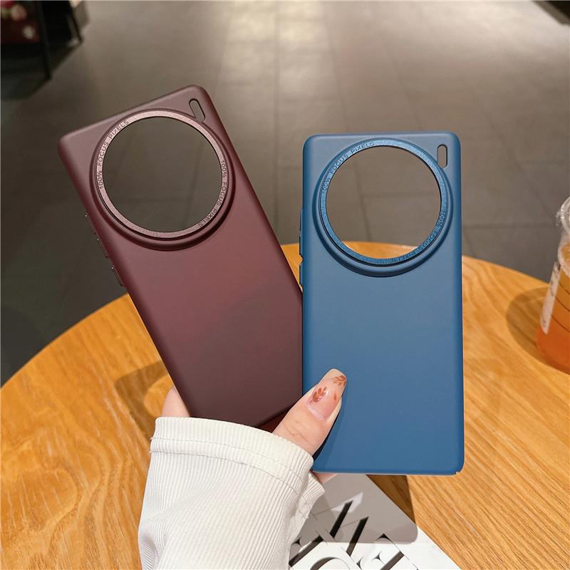 Для vivo X100 X100s Pro Прочная металлическая рамка для объектива с большим отверстием на ощупь, защитный чехол для ПК, задняя крышка в виде ракушки