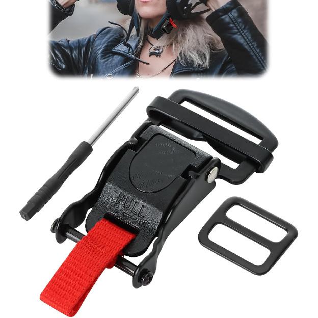 Комплект быстроразъемной пряжки для шлема Адаптер ремешка для подбородка с храповиком из нержавеющей стали для мотоциклетных шлемов Легкая установка