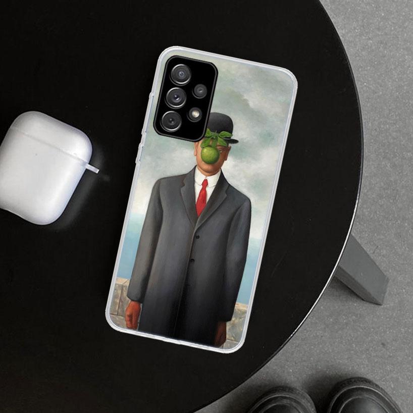 Художественный чехол для телефона Rene Magritte для Samsung Galaxy A12 A22 A32 A52 A72 A02S A51 A50S A31 A20S A10S Note 20 Ultra 10 Plus Gala