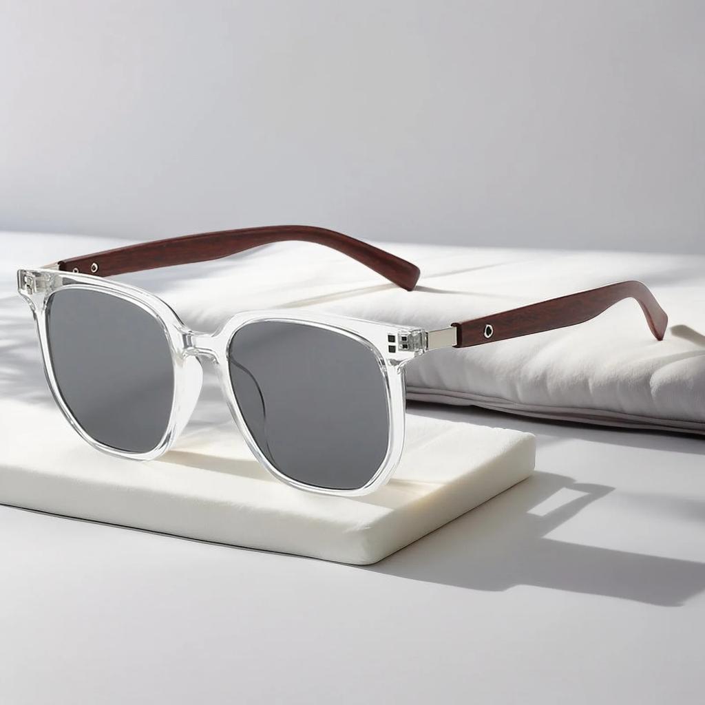 Ретро Солнцезащитные очки для мужчин Модные квадратные очки Винтажные Солнцезащитные очки Женские Роскошные Деревянные Линзы против синего света Очки UV400