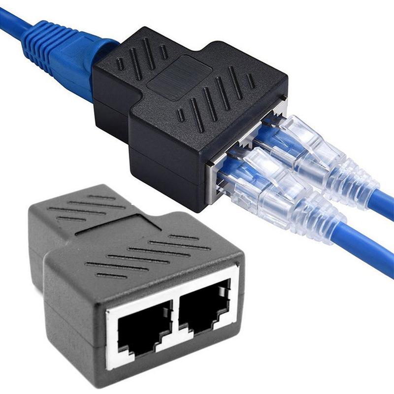 Лучший разъем-сплиттер-адаптер с 2 на 1 порт LAN, кабель для ПК Ethernet 6 CAT5 RJ45