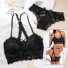 Women Underwear Sets Lace Panties Seamless Backless Sexy Vest Bralette Push Up Bra Lingerie