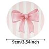 2 Or 6Pcs/Set Non-Slip Pink Bow Print Car Cup Holder Coasters Universal Fit Interior Accessories