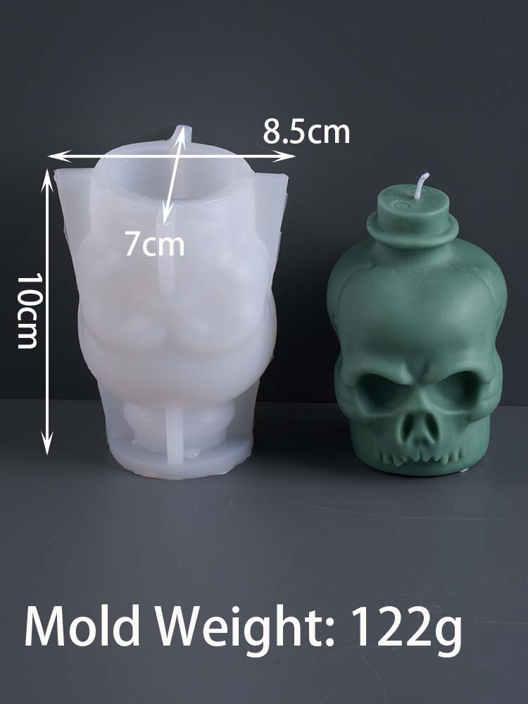 3D Skull Silicone Candle Mold DIY Mexican Day Dark Aromath Candles Soap Molds Plaster Resin Craft Gift Making Halloween Decor