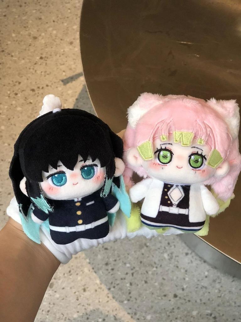 Demon Anime Figure Giyu Tomioka Mitsuri Kanroji Douma 10Cm Cotton Doll Plush Toy Cute Desktop Decoration Festival Gift For Fans