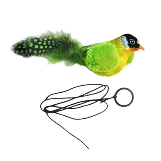 Interactive Cat Toys Hanging Plush Bird Squeaky Sound Simulation Bird Teaser Toy Playful Entertain Bond with Your Pet Kitten Chirping Toy for Cats