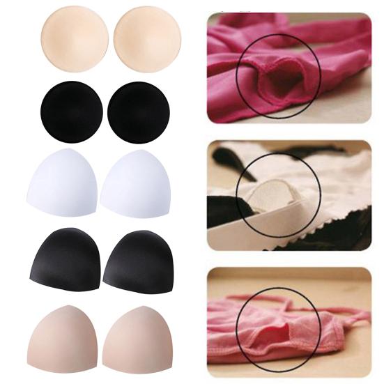 1Pair Women Soft Removable Bra Inserts Pads Underwear Push Up Breast Enhancer