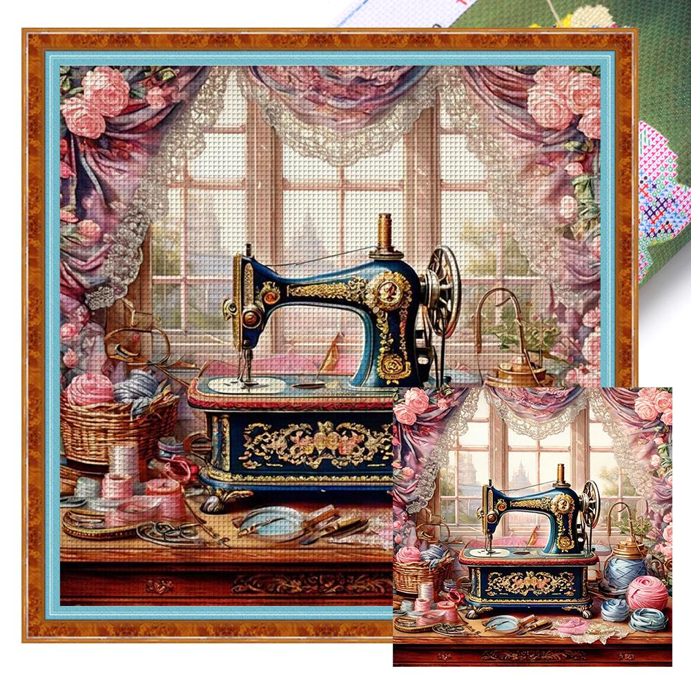 Полный комплект для вышивки крестом из эко-хлопка 11CT Printed Flower Art