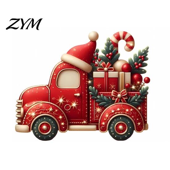 Self Adhesive Festive Wall Stickers Christmas Switch Stickers, Removable Santa Claus/Puppy/Reindeer/Elf/Pickup Truck Light Decorative Holiday