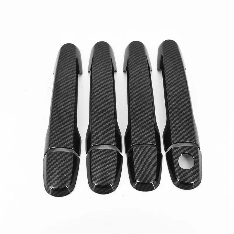 Door Handle Cover For Subaru Justy Chrome Carbon Fiber Car Trim Car Styling Accessories Overlay sticker