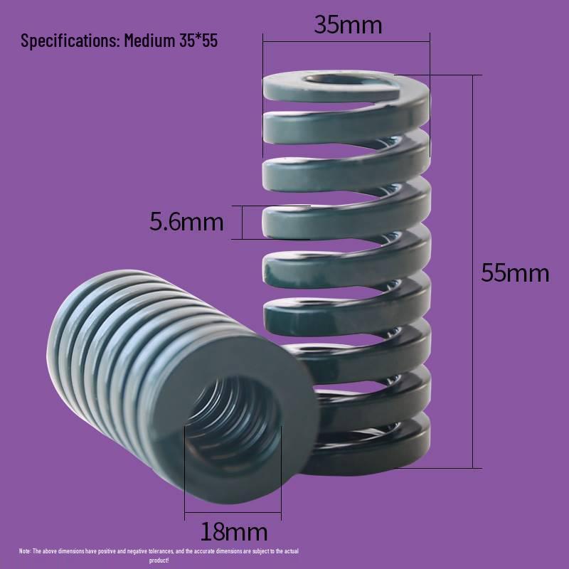 65MN Зеленая Прямоугольная Винтовая Сжатия Пружина - Японский Стандарт, Высокопрочная Плоская Проволока