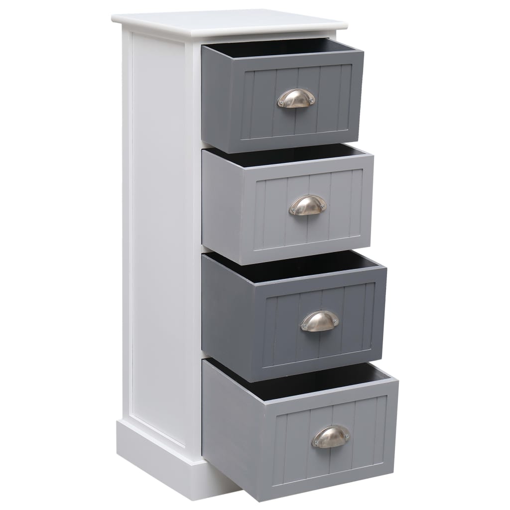 Side Table Cabinet 35 x 30 x 90 cm Solid Paulownia Wood