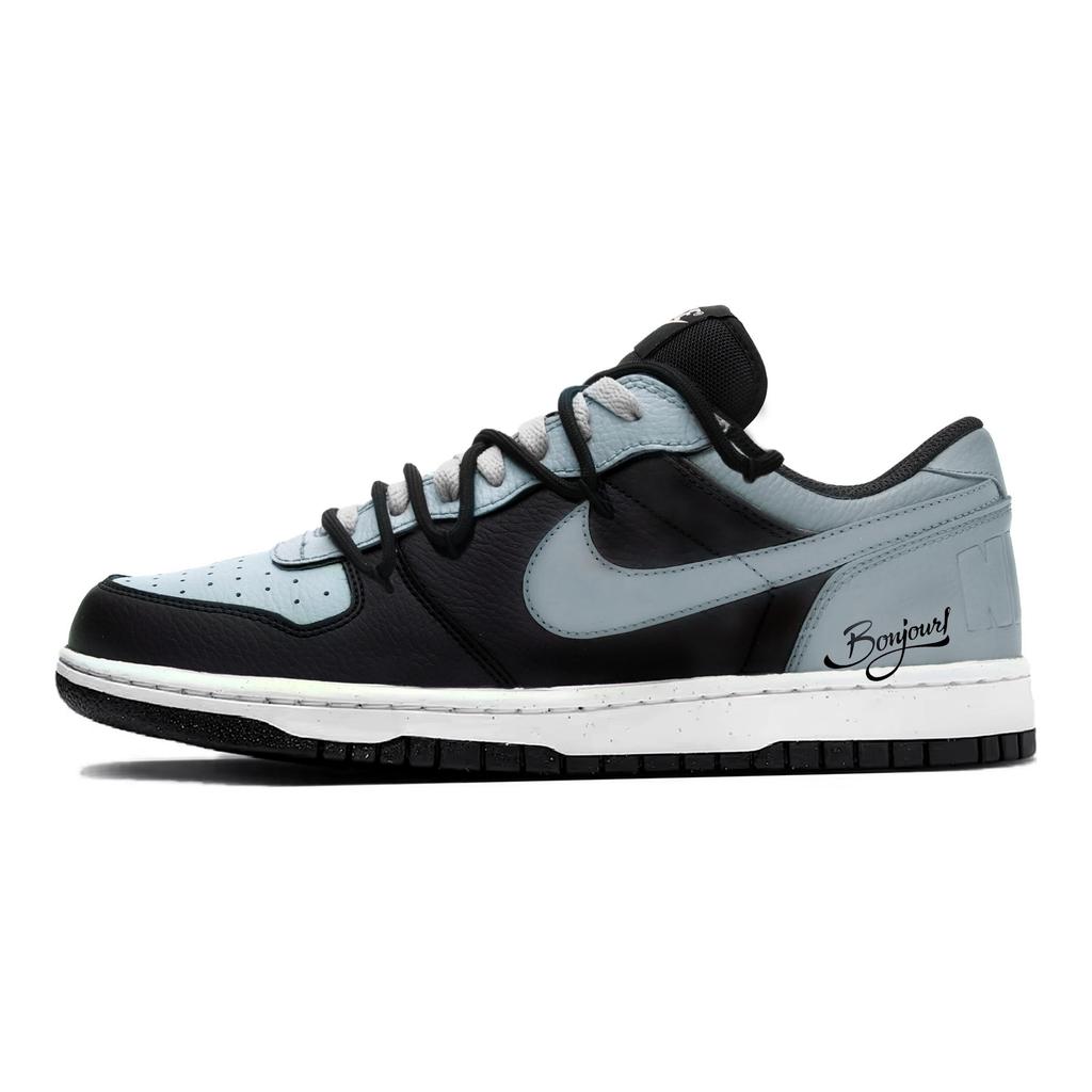 Nike Большие BlueTrack Кожаные Whisper Нескользящие Низкие Скейтбордические Кроссовки Мужские Сине-Черные 355152-016(Команда1004-)