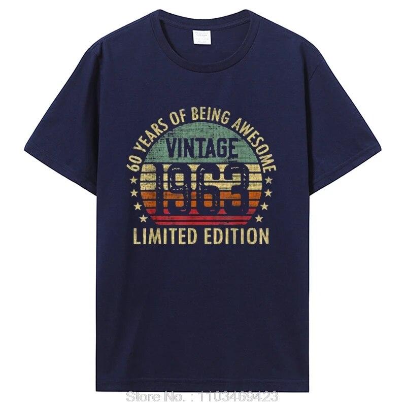Старые подарки, винтажная футболка 1963 года, ограниченная серия на день рождения, футболка с графическим рисунком, одинаковые комплекты для всей семьи, женская хлопковая одежда унисекс