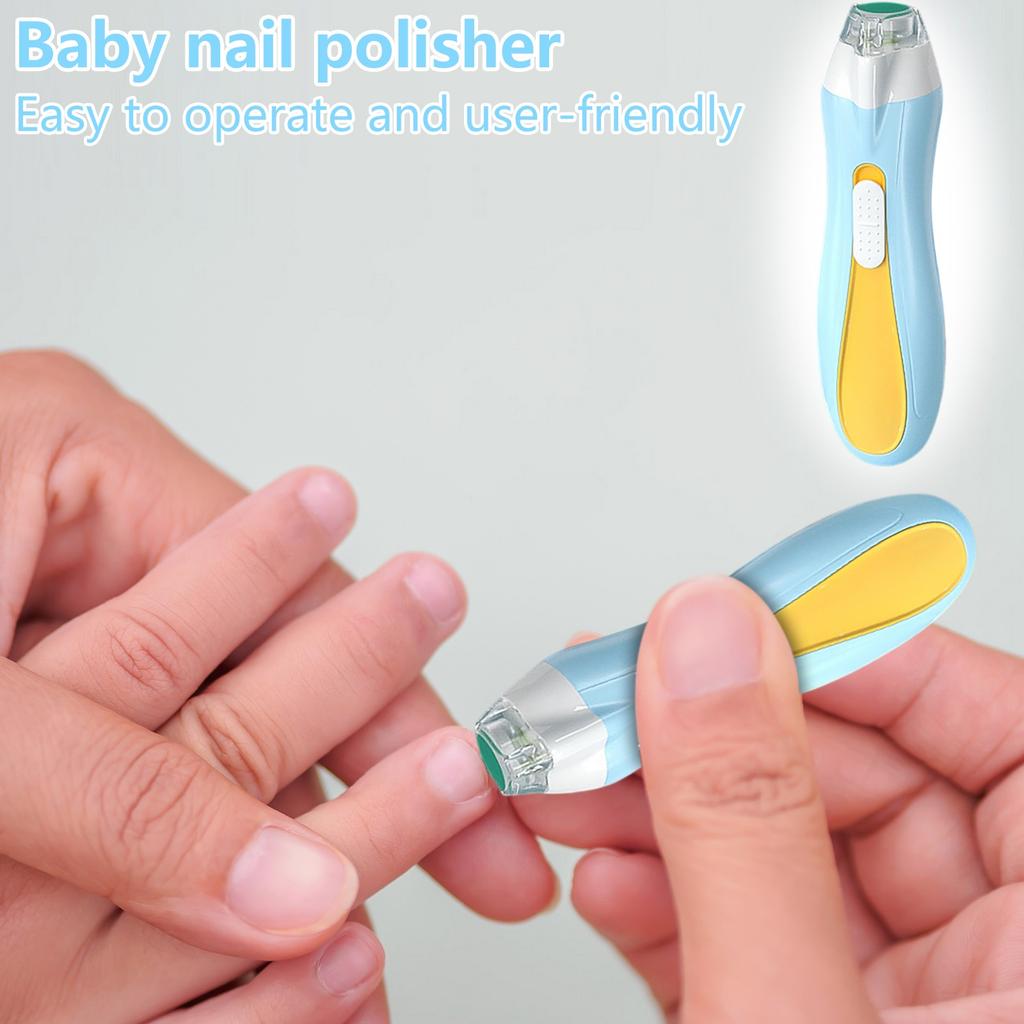Аккумуляторная электрическая машинка для шлифовки ногтей новорожденных, машинка для шлифовки ногтей с защитой от защемления, детский набор для ухода за ногтями