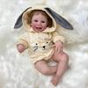 Cute 22 Inch Cloth Body Reborn Baby Doll Harper Realistic Open Mouth Simulation Dolls 3D Hand Painted Skin Lifelike Rebirth Dolls for Kids Xmas Gift