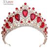 Барокко королевская королева великолепные хрустальные тиары и короны головной убор невесты диадема принцессы свадебная корона ювелирные украшения