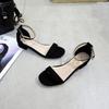 Roman Sandals Fairy Wind 2025 Summer New Student Versatile One-word Buckle High Heels Women's Thick Heel Women's Shoes